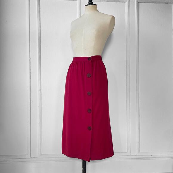 70s MISSONI Vintage Wool Wrap Skirt Button Front Made in Italy Pencil Skirt w:26 - Picture 12 of 12